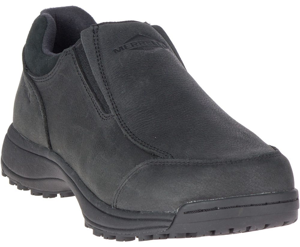 Zapatos De Seguridad Hombre - Merrell Sutton Moc Ac+ Pro - Negras - HJNU-12957